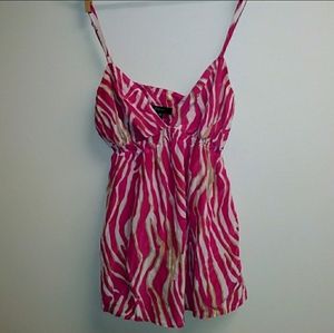 Express Pink Zebra Print Camisole